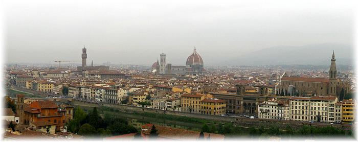 Florencie, pohled z Piazzale Michelangelo