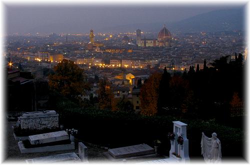 Florencie, pohled od kostela San Miniato al Monte