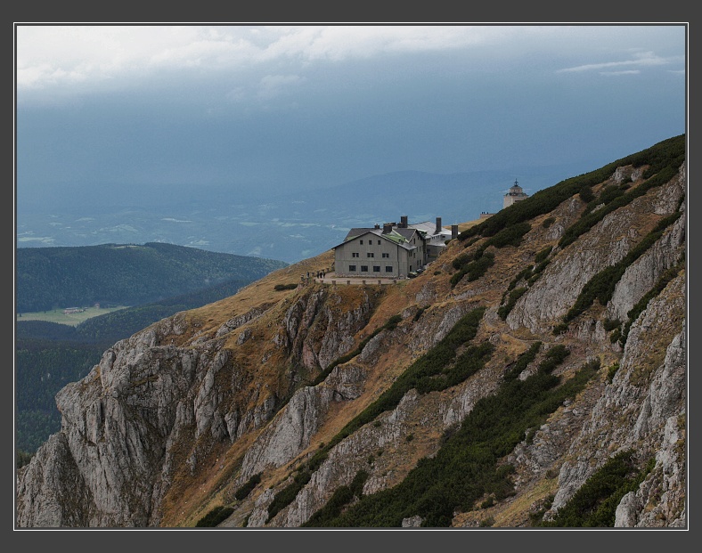 Schneeberg, horská chata Berghaus Hochschneeberg