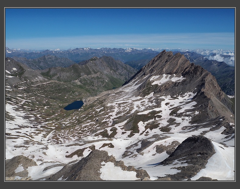 hřeben Taillante a Mont Blanc