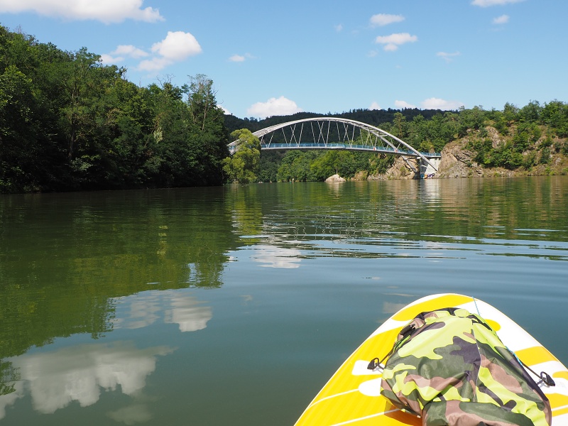 Brněnská přehrada na paddleboardu