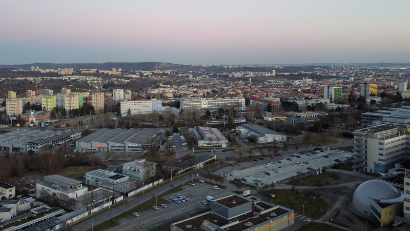 z areálu kolejí pod Palackého vrchem