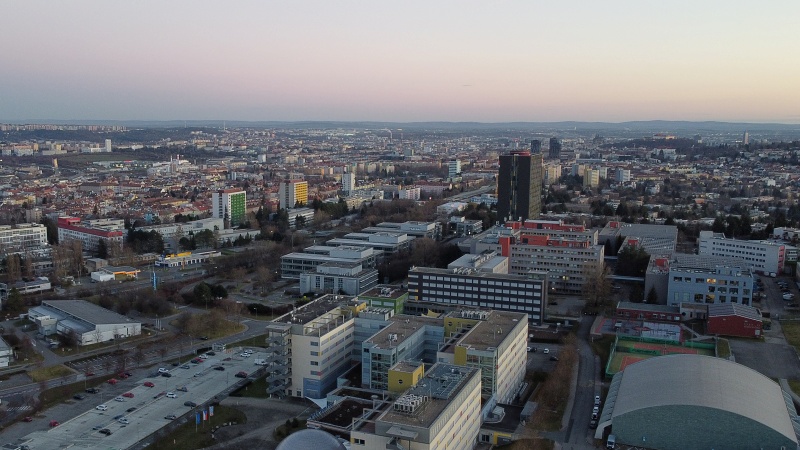 z areálu kolejí pod Palackého vrchem