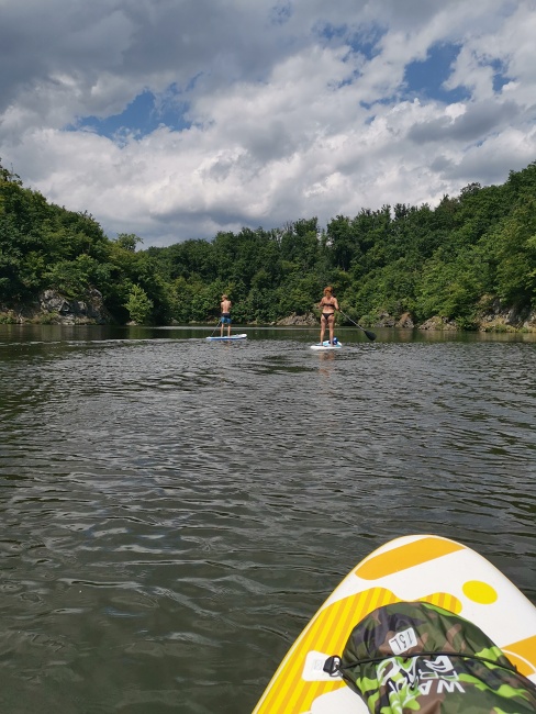 Brněnská přehrada na paddleboardu