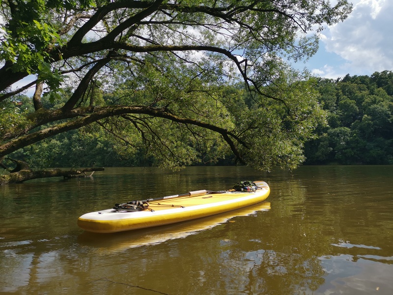 Brněnská přehrada na paddleboardu