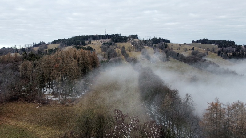 z Rovečného na rozhlednu Horní les
