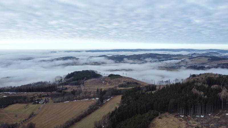 z Rovečného na rozhlednu Horní les