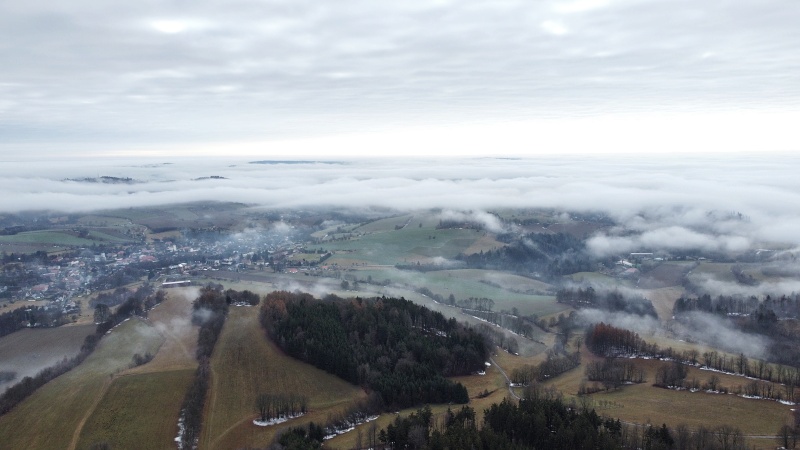 z Rovečného na rozhlednu Horní les