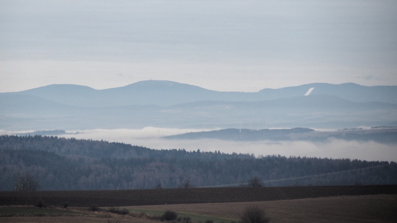 z Rovečného na rozhlednu Horní les