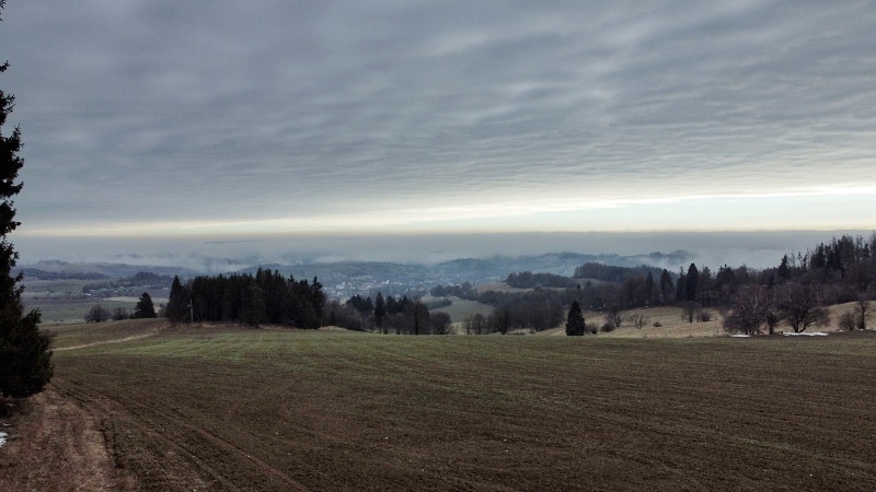 z Rovečného na rozhlednu Horní les