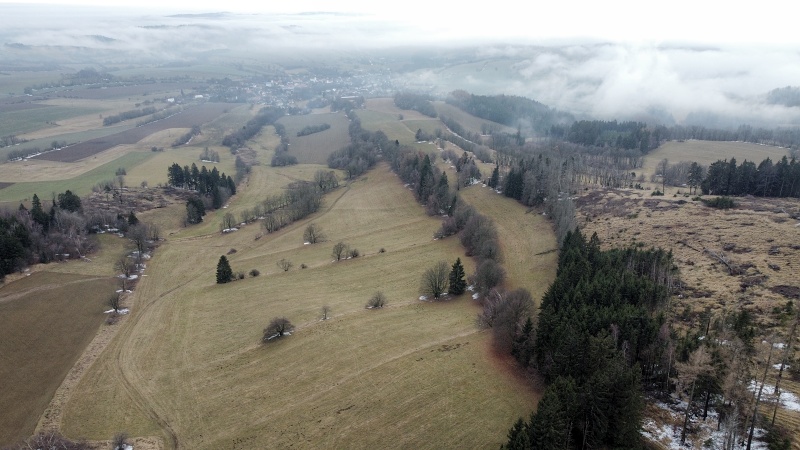 z Rovečného na rozhlednu Horní les