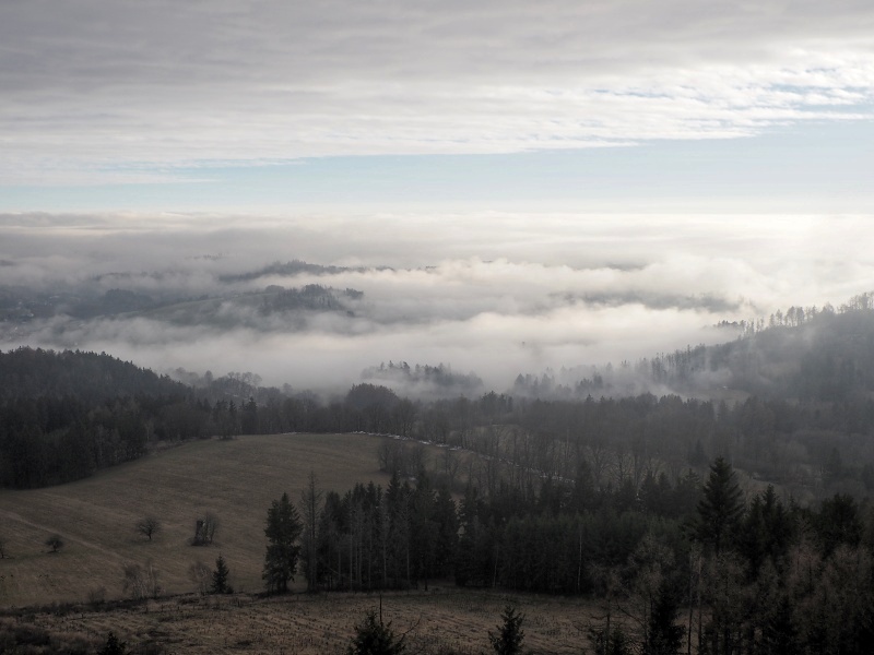 z Rovečného na rozhlednu Horní les