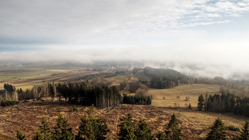 z Rovečného na rozhlednu Horní les