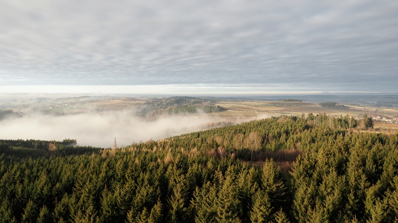 z Rovečného na rozhlednu Horní les